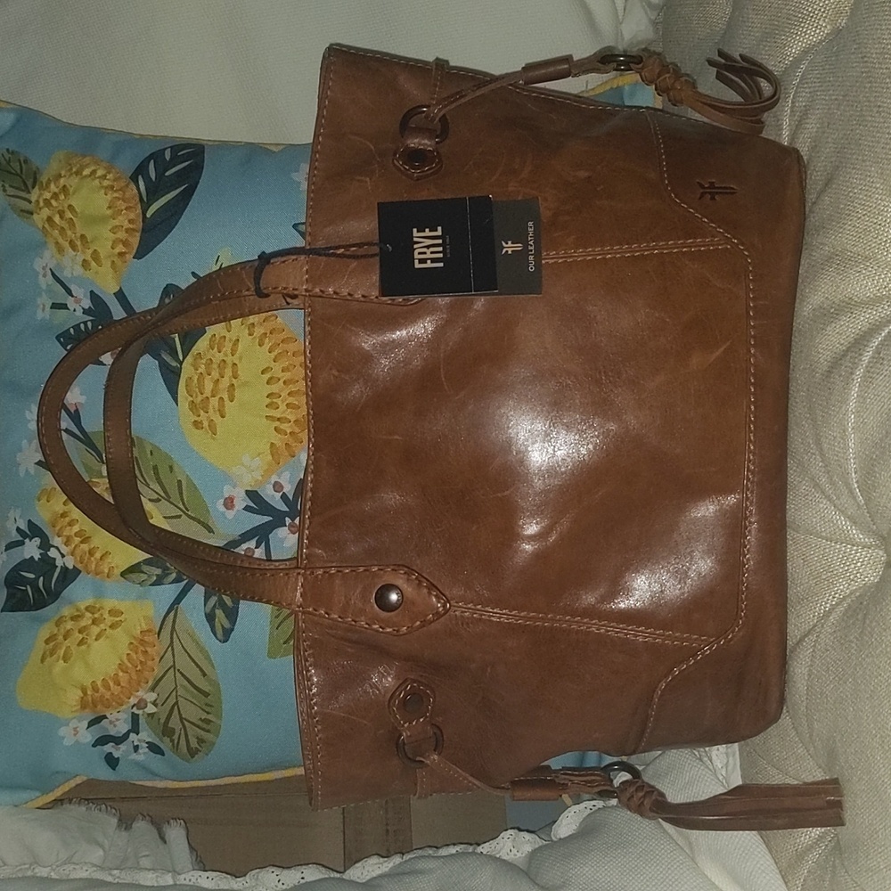Frye Melissa Carryall Cognac Handbag